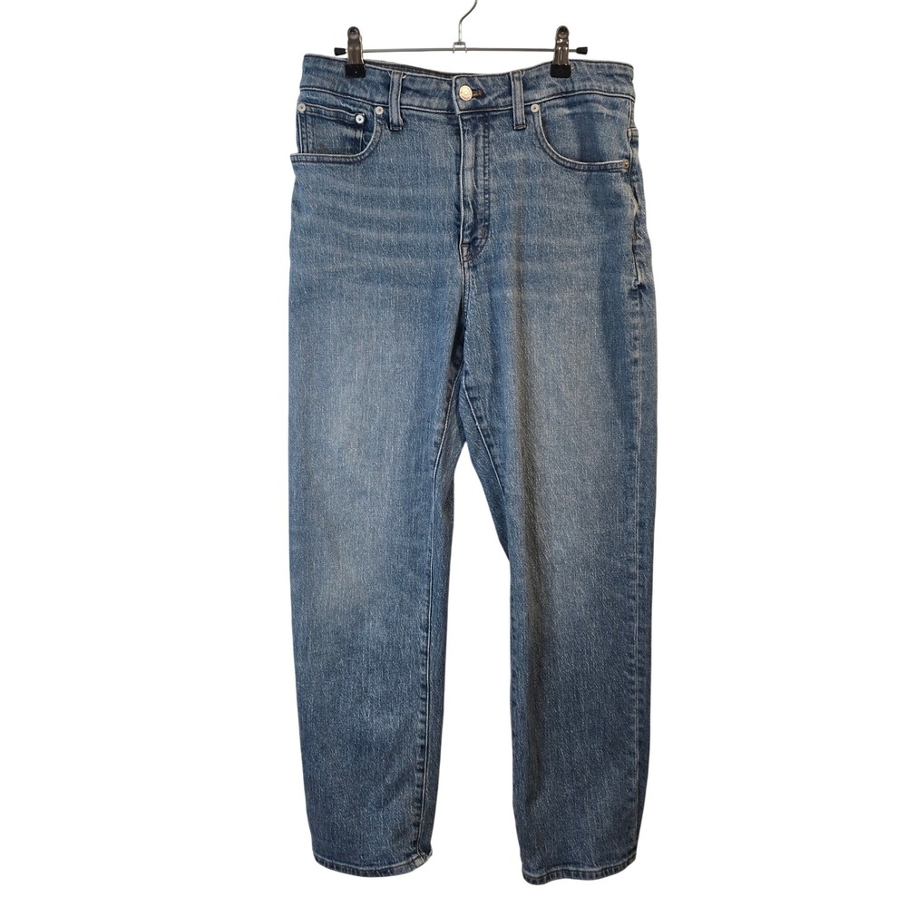 Madewell Curvy 90s Straight Jeans Women Size 30 Blue Denim High Rise Stretch